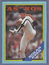 1988 Topps Wax Box Baseball Card #N Nolan Ryan Card Astros VG-Ex HOF