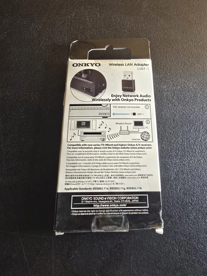 Genuine Onkyo UWF-1 USB 802.11n Wi-Fi Wireless LAN Receiver Adapter   New/Sealed - Image 4 of 4