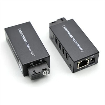 1 Paar Gigabit 100/1000M A/B SC Ethernet Fiber  Medienkonverter Rj45 Optic 4869