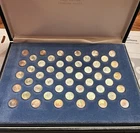 Franklin Mint 50 States of the Union First Edition Sterling Silver Mini-Coin Set