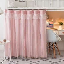 Upper/Bottom Bunk Bed Curtains Dorm Home Blackout Privacy Bed Cloth Curtain S...