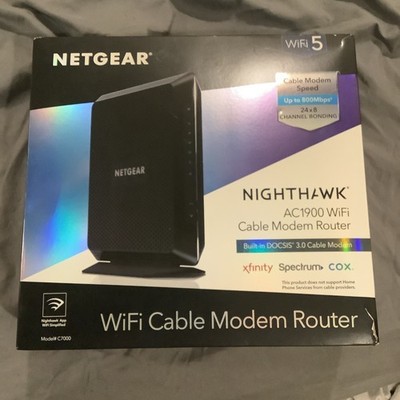 NETGEAR Nighthawk AC1900 C7000 Cable Modem Router DOCSIS 3.0 Dual-Band Gaming