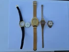 Vintage Lot Of 4 Mechanical Wristwatches 2 Swiss 1 Timex Parts Or Repair