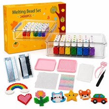 24000 6mm Fuse Beads Kit - 24 Colors, Homeschool Arts and Crafts Supplies for...