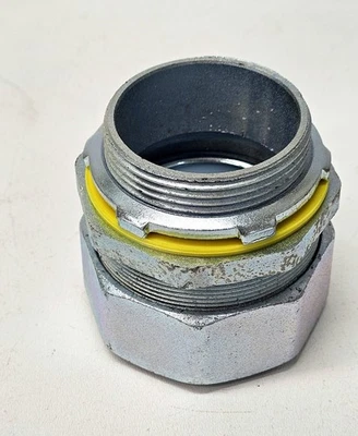 Hubbell RACO 3410 ~ Liquidtight Straight Connector 2-1/2° Steel ~ NEW No Box - Image 1 of 2