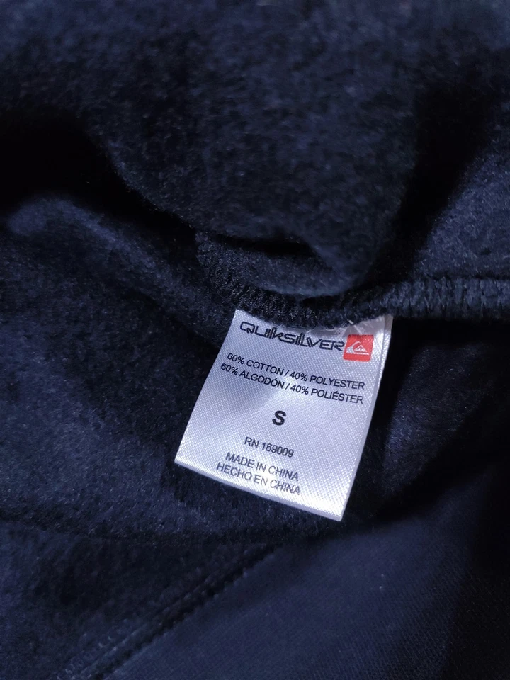 Suéter Quiksilver Adulto Pequeño Negro Cuello Redondo Sudadera Manga Larga Para Hombre Foto 3 de 4