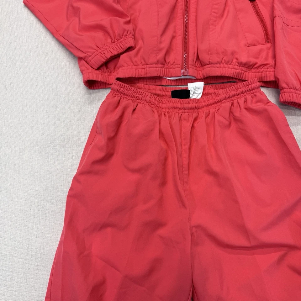 Conjunto de chándal chaqueta y pantalón vintage Kaelin para mujer rosa melocotón talla S pequeño Y2K Foto 3 de 4