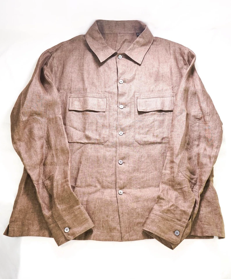 без ярлыков ERMENEGILDO ZEGNA - OASI льняной желтовато-коричневый/нейтральный над рубашка Chore - Изображение 4 из 4