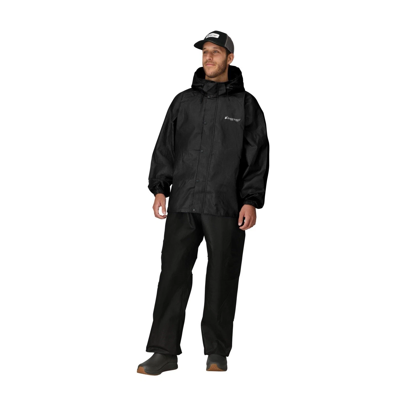 FROGG TOGGS Men's Classic All-Sport Waterproof Rain Suit- Size Small Black - product detail image 2