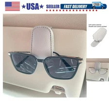Sunglasses Holders for Car Visor, Magnetic Leather Glasses Eyeglass Clip for ...