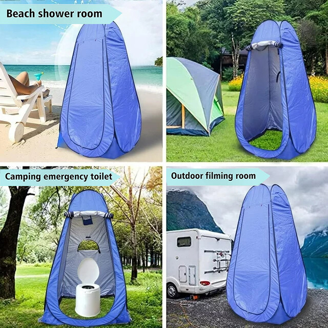Folding A Privacy Pop Tent Outdoor Shower Portable Toilet With