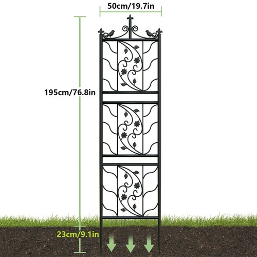 2x Large Tall Metal Garden Trellis Fence Plant Climbing Aid Lattice Outdoor Yard - Picture 8 of 12