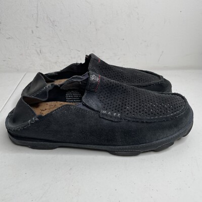 Olukai Moloa Kohana Slip On Loafers Shoes Step on Heel Black  display picture 2