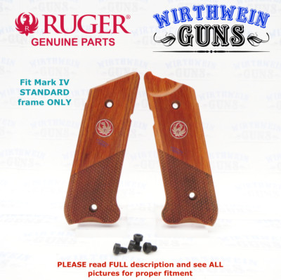 RUGER Genuine Hunter Mark MK IV 4 Half Checkered Cocobolo Wood Grips MK4 MKIV