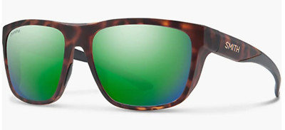 NEW Smith Barra Sunglasses-Matte Tortoise-Chromapop Polarized Green Mirror