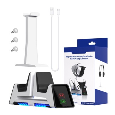 Earphone Display Stand for VR2 Controller Charger Base with LED Indicator