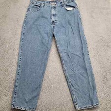 Grant Thomas Jeans Mens 40x32 Blue Denim Baggy Easy Fit Double Stone Wash Casual