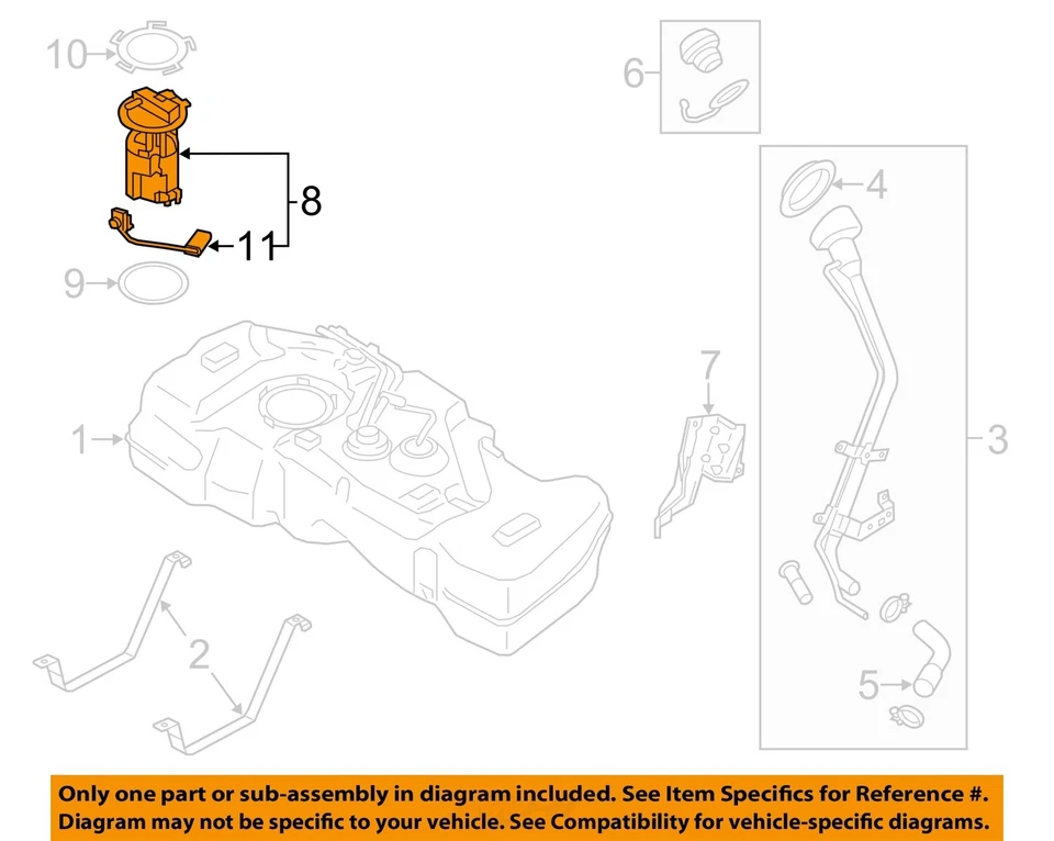 Used Fuel Pump fits: 2018 Nissan Sentra Pump Assembly Grade A Foto 3 de 4