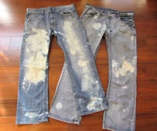 BUFFALO & FLY PAPER ~ Men's 32 X 30 32 ~ Destructed Bleached Straight Jeans Lot