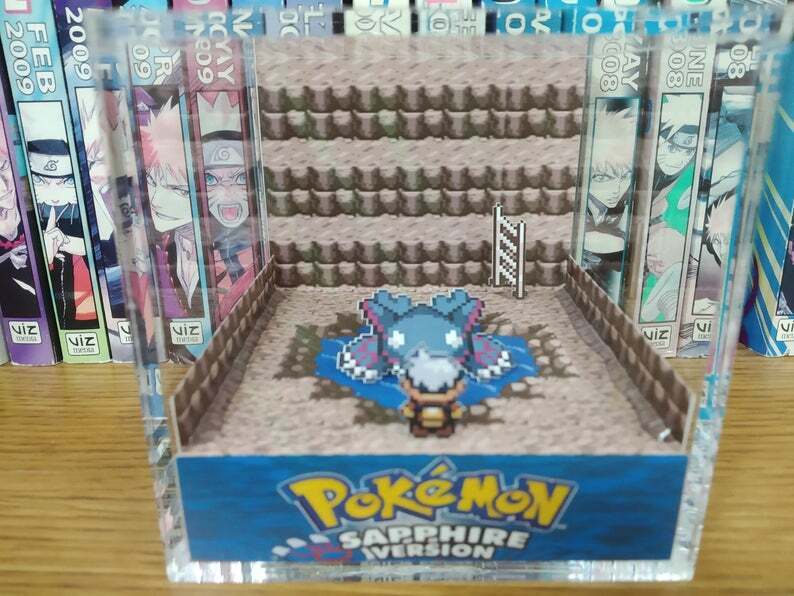 Pokemon Giratina Shiny Handmade Diorama - Gameboy / Retro Gaming Cube -  Fanart