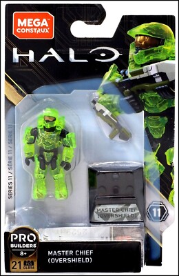 HALO MEGA CONSTRUX BLOKS HEROES SERIES 11 MASTER CHIEF OVERSHIELD FIGURE GLB56