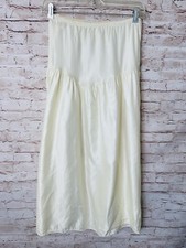 Vintage Half Slip Ivory Boho Western Princess Style Lingerie Satin Nylon Sz M