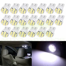 20X White T10 W5W 194 168 LED Instrument Dash Panel Gauge Light Bulbs For Ford