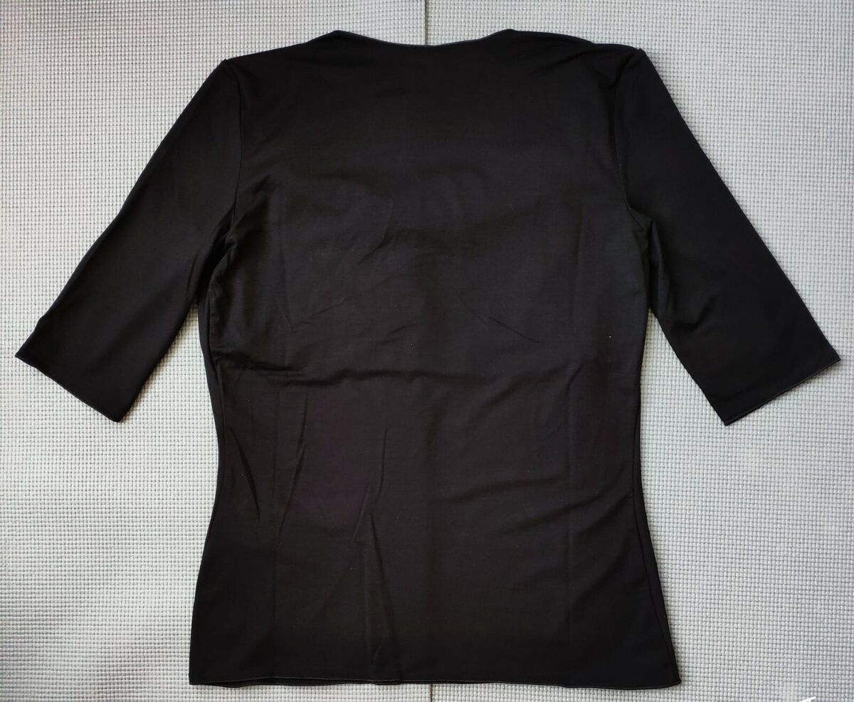 Armani Collezioni women's black top - Cowl neck, 3/4 sleeve Armani Collezioni women's black top - Cowl neck, 3/4 sleeve
