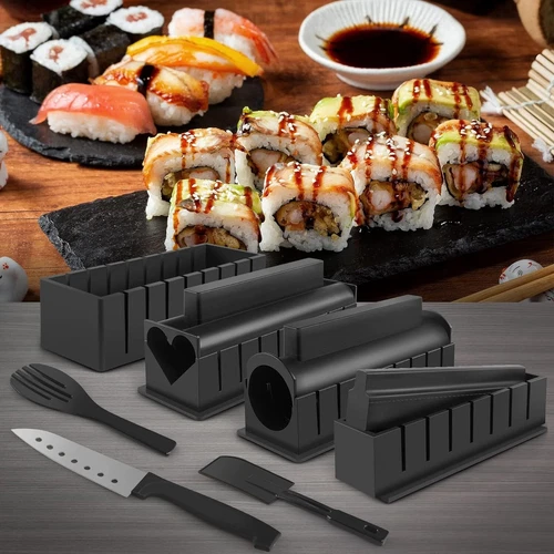 Juego de moldes de sushi, 10 piezas - Juego de máquina de sushi para principiantes - Imagen 10 de 12