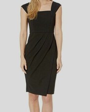 $128 Vince Camuto Women's Black Sleeveless Crepe Body-Con Dress Size 6