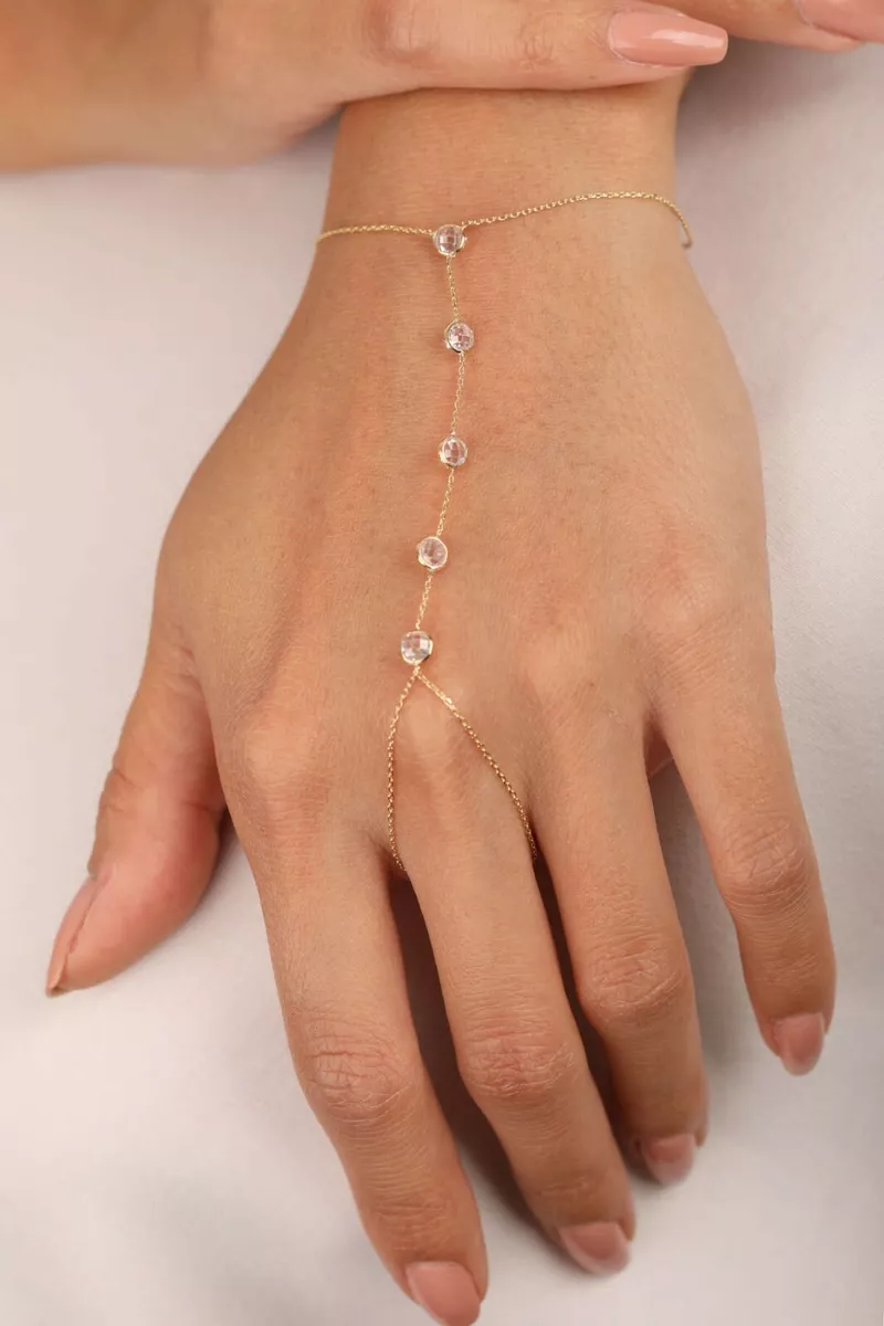 23 Bezel Diamond Chain Finger Bracelet | Sterling Silver – Heidi Patrice  Jewellery