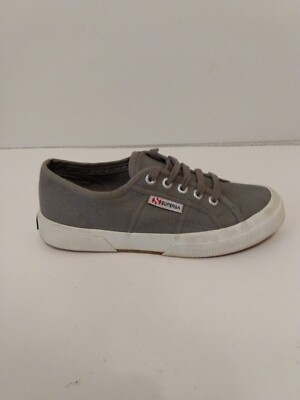 Superga Gray Fabric Lace Up Low Top Sneakers Sz W 7  M 5.5