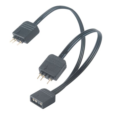 Akasa 1-zu-2 adressierbares RGB LED Splitter Kabel 3-Pin für 2 x ARGB Lüfter Streifen