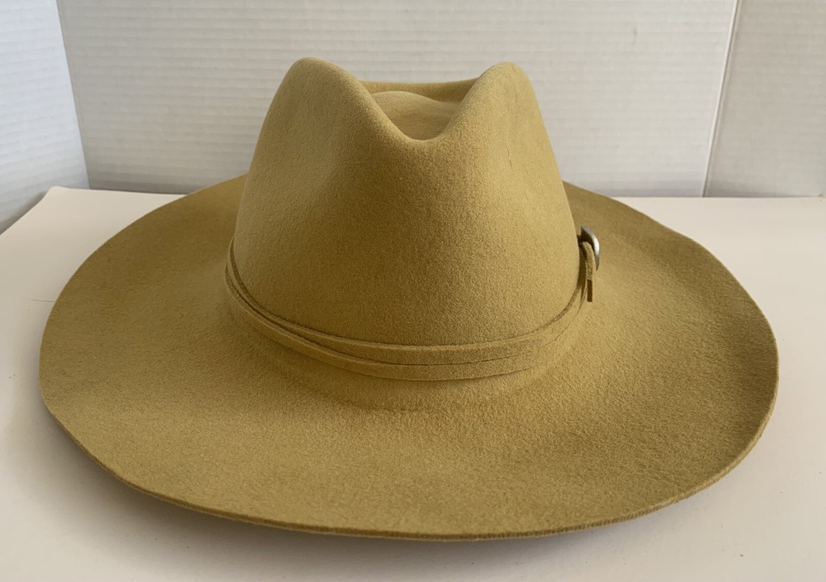 Brown Wide Brim Jamie Slye Fedora The Noble - Wool Felt Wide Brim Hat for Men and Women  main image 3