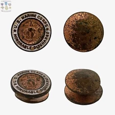 1930’S MARINE CORPS HONORABLE DISCHARGE LAPEL PIN USMC EAGLE GLOBE ANCHOR EGA