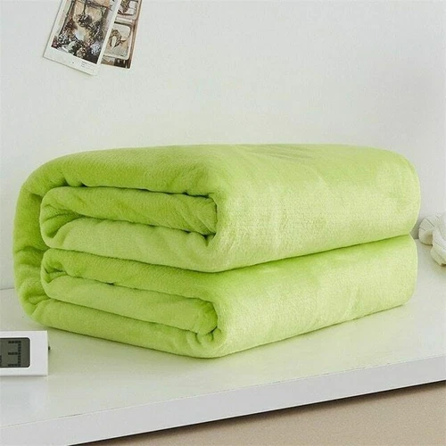 Soft for Bed Faux Fur Mink Solid Color Sofa Cover Bedspread Winter Plaid Blanket - Picture 8 of 25