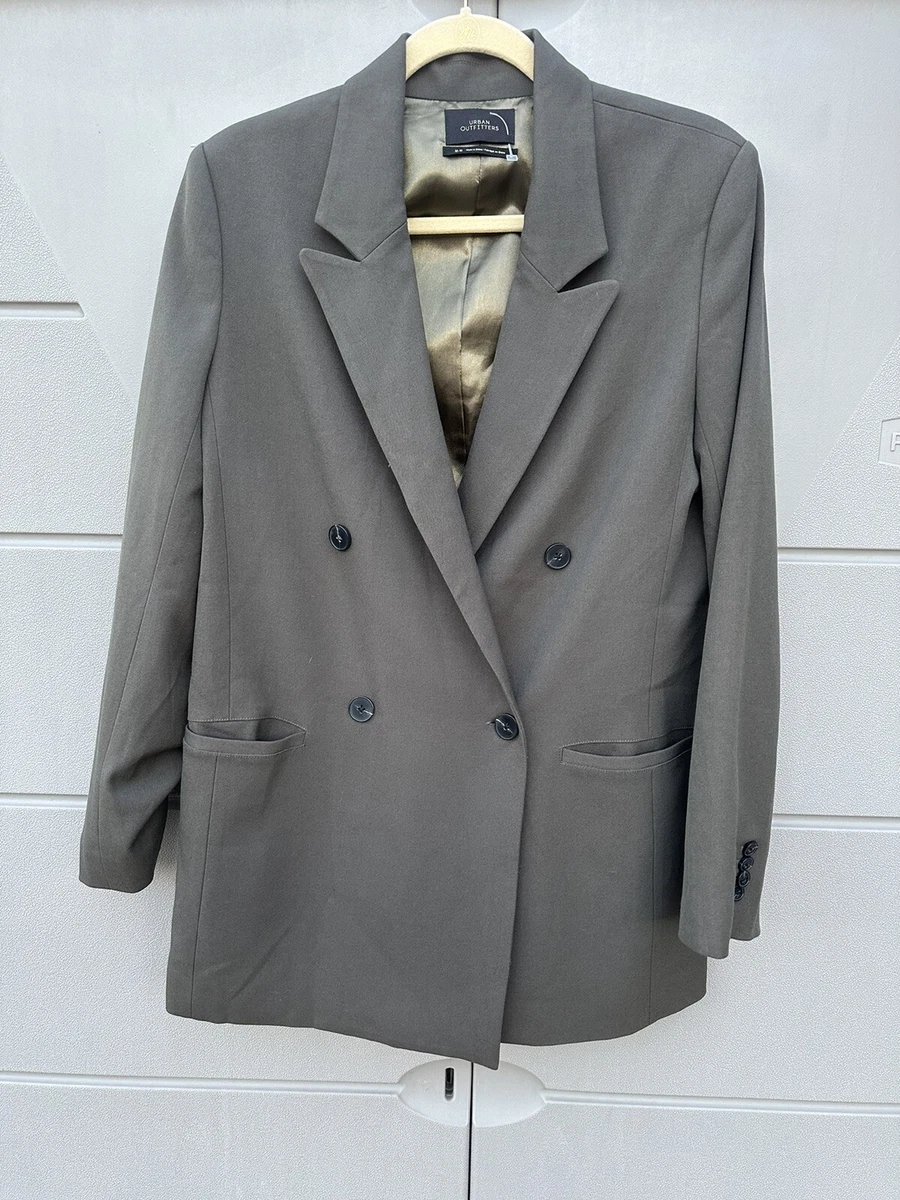 Urban Outfitters oversized vintage 90’s boxy double breasted blazer olive sz M