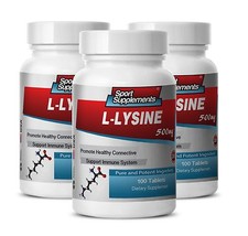 L-Lysine Amino Acid 500mg. Supports Immune System 3 Bottles, 300 Tablets 