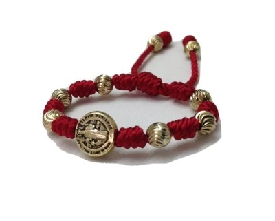 pulsera de san benito de oro