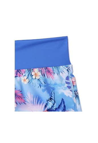 Wonder Nation Girls S Tropical Blue Elasticized Waist Pull-On Swim Boardshorts - Picture 11 of 11