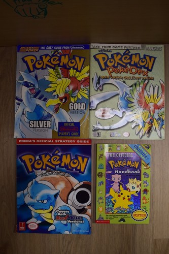 Pokemon Bücher SIE WÄHLEN Handbuch Strategie Guide Rot Blau Gold Silber Prima Brady
