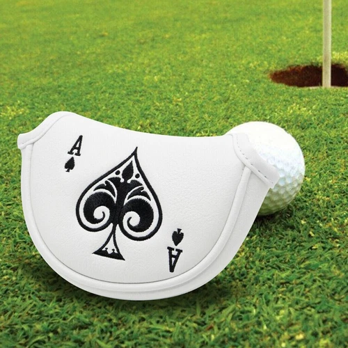 Golf Small Heel Shaft Half Mallet Putter Cover Ace Poker Headcover for Odyssey - Picture 3 of 7