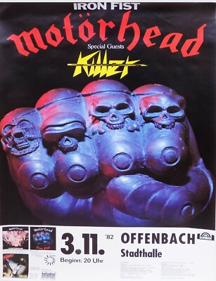 MOTORHEAD Poster IRON FIST Tour Original Offenbach Germany 1982