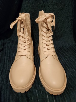 Womens White Cream High Top Boots Crown & Ivy NWOT Size 8