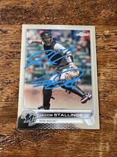 Jacob Stallings IP Signed 2022 Topps Chrome Update Card Marlins Autographed