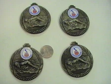 4 heavy Vintage Swimming Medals from the 1990's 3.1 oz each