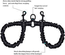 Dual Bungee Leash Add-On - Ultimate Tangle-Free Dog Walking Gear with Reflective