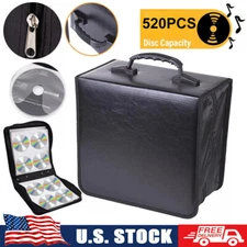 520 Pcs Disc CD Storage Case DVD Organizer Holder Bag Wallet Album Media Video