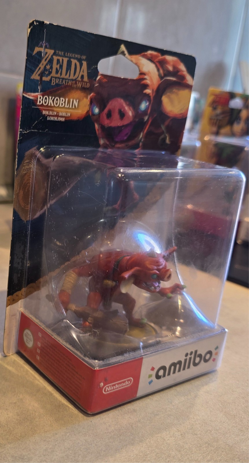 Amiibo Bokoblin Zelda figurine interactive pour décorer votre espace gaming Nintendo Switch