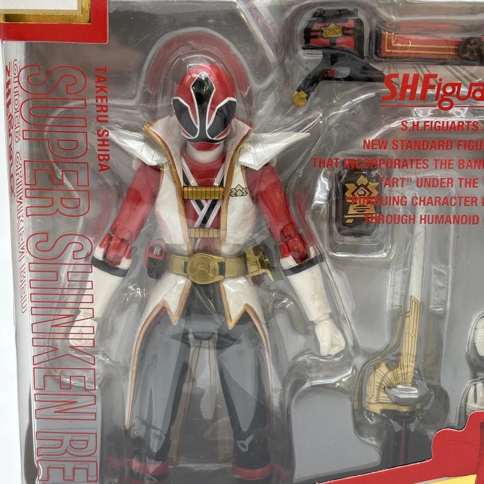 SH Figuarts Samurai Sentai Shinkenger Super Shinken Red Action Figure Bandai - Image 4 of 4